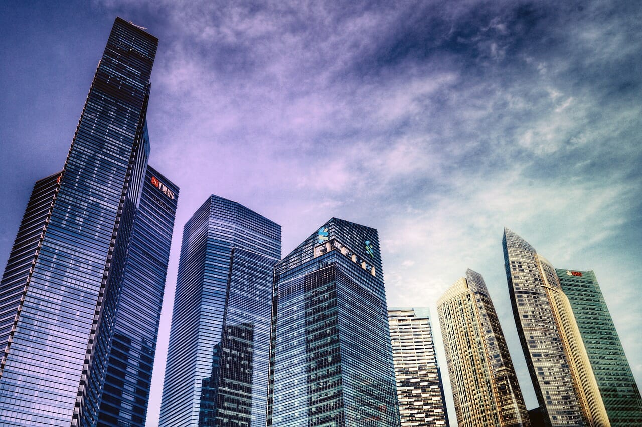 singapore, hdr, marina bay financial centre